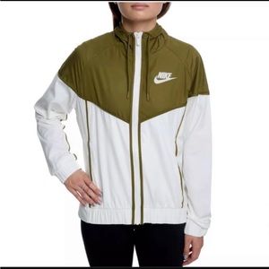 Nike Green & White Windbreaker